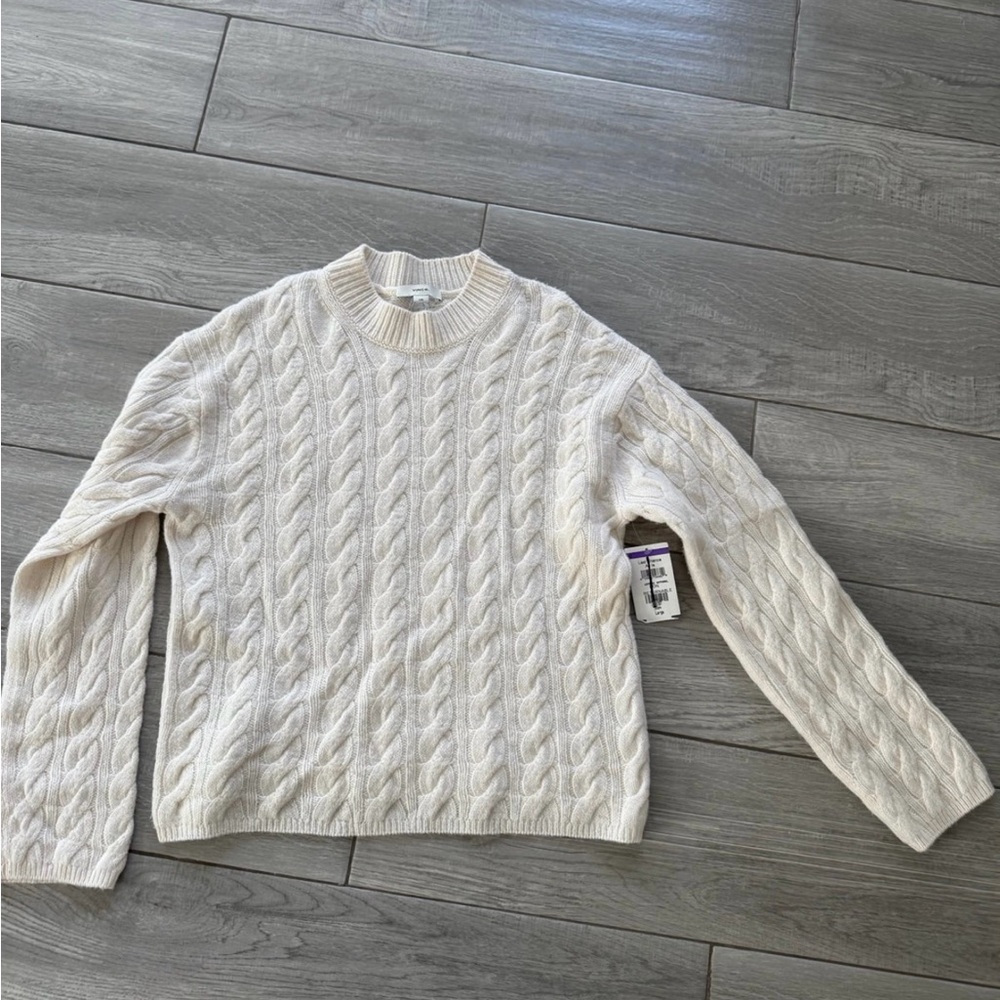 Vince Cream Cable Knit Sweater